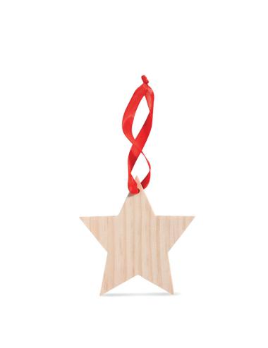 Estrella de madera colgante