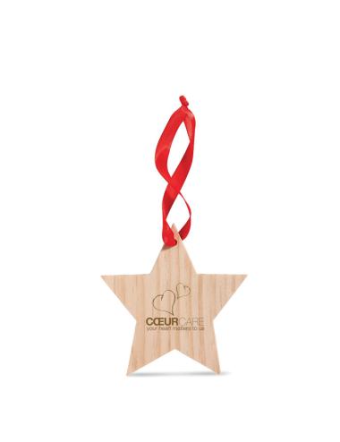 Estrella de madera colgante