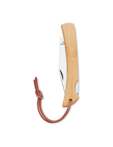 Cuchillo plegable de bambú