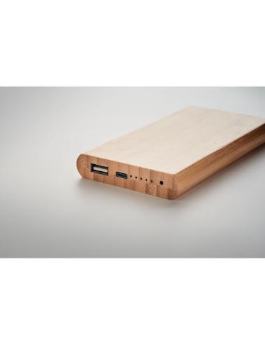 Power bank de bambú 6000 mAh